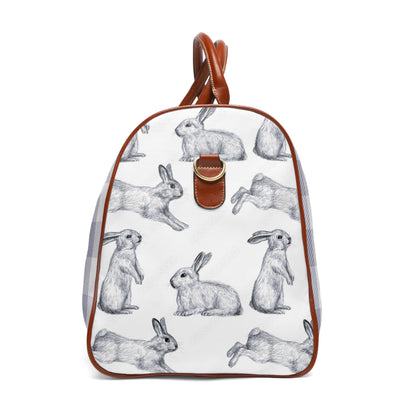 Buffalo check and Hopping Bunny Waterproof Travel Bag
