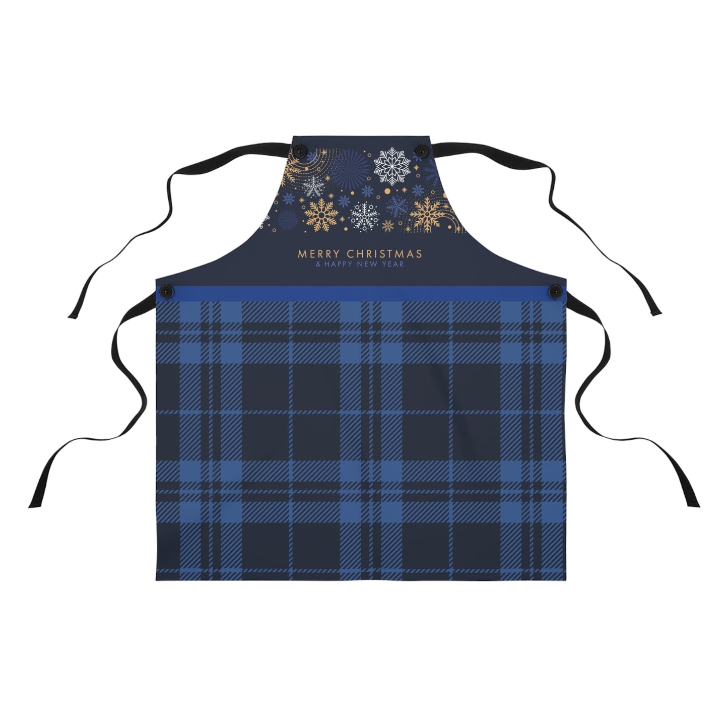 Blue Plaid Christmas Apron