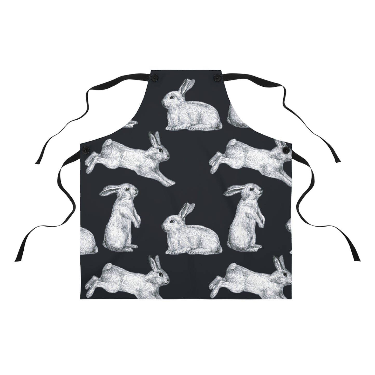 Black Hopping Bunny Apron