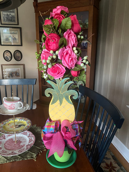 Summer Pineapple Floral Topiary