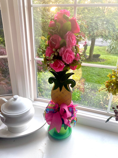 Summer Pineapple Floral Topiary