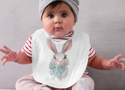 Baby Bunny Contrast Trim Jersey Bib
