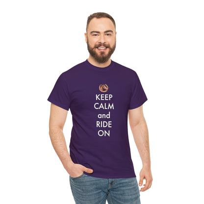 Keep Calm and Ride On Heavy Cotton Tee