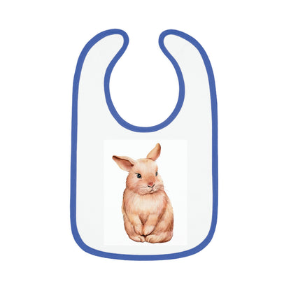 Baby Bunny Contrast Trim Jersey Bib