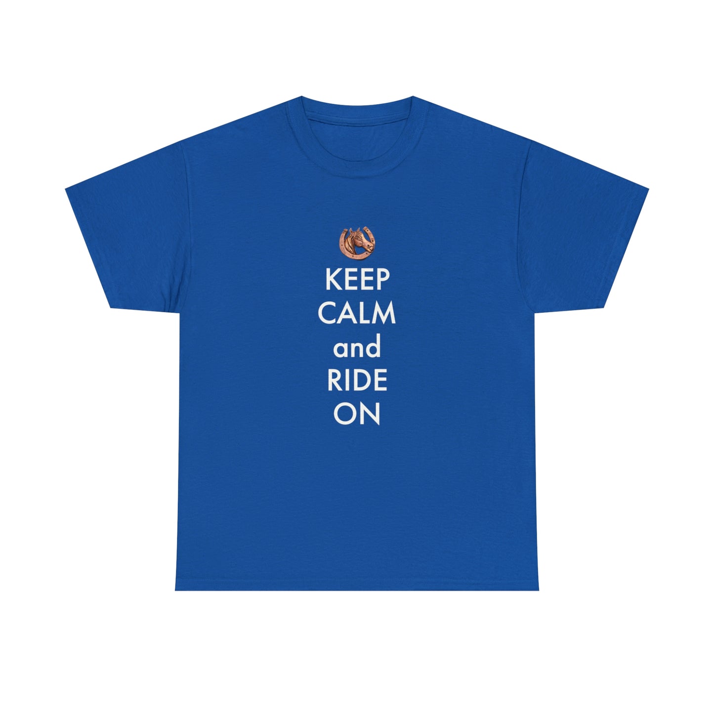 Keep Calm and Ride On Heavy Cotton Tee